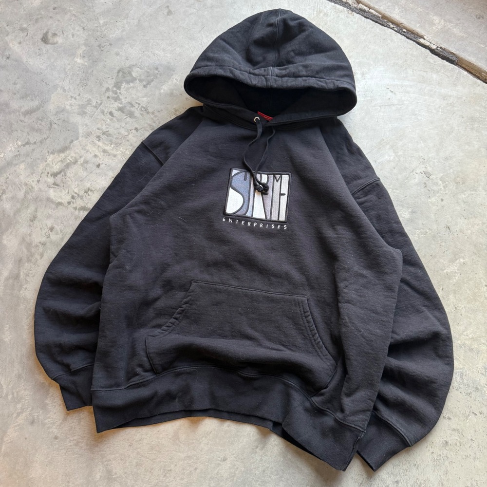 Supreme Enterprises Hooded Sweatshirt Black Embroidered Hoodie Made in Canada